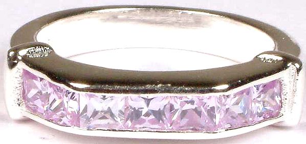 Faceted Cubic Zirconia Ring