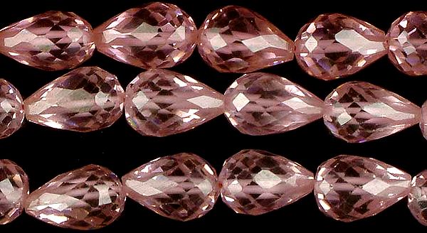 Faceted Cubic Zirconia Straight Drilled Drops