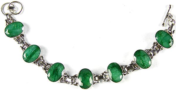 Faceted Emerald Bracelet