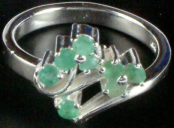 Faceted Emerald Ring