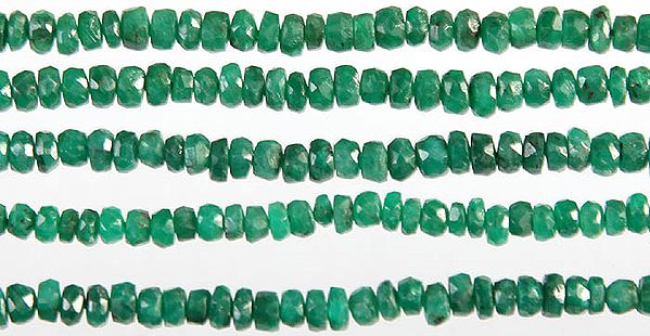Faceted Emerald Rondells
