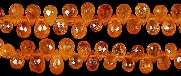 Faceted Fanta Mandarin Garnet (Fanta Garnet) Drops