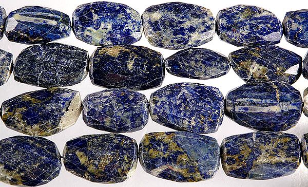 Faceted Flat Lapis Lazuli Tumbles