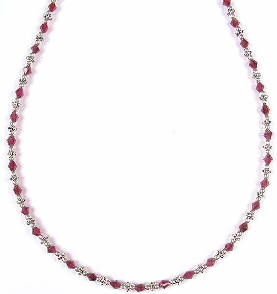 Faceted Garnet Beaded Necklace to Hang Your Pendants On