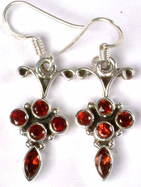 Faceted Garnet Earrings