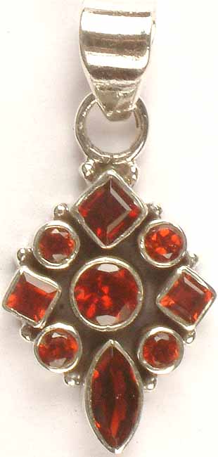 Faceted Garnet Pendant