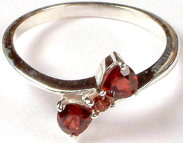 Faceted Garnet Ring
