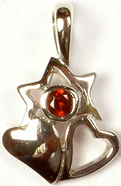 Faceted Garnet Valentine Star