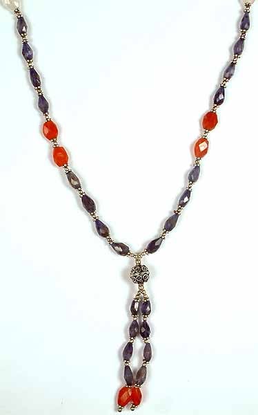 Faceted Gemstone Beaded Necklace