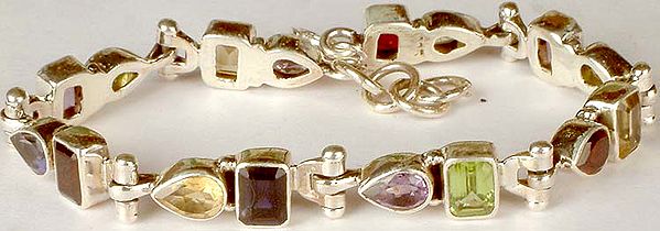 Faceted Gemstone Bracelet