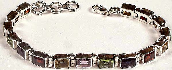 Faceted Gemstone Bracelet