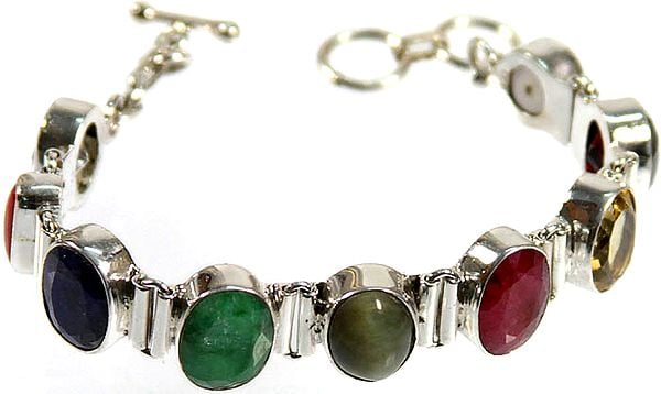 Gemstone Bracelet (Pearl, Garnet, Citrine, Ruby, Cats Eye, Emerald, Lapis Lazuli, Coral and Crystal)