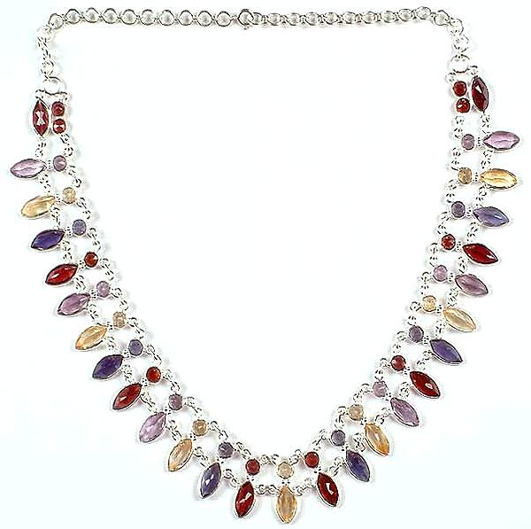 Faceted Gemstone Necklace