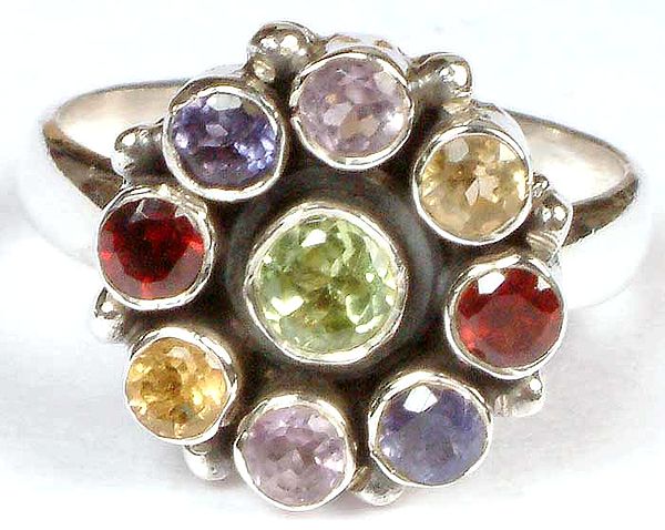 Faceted gemstone Ring