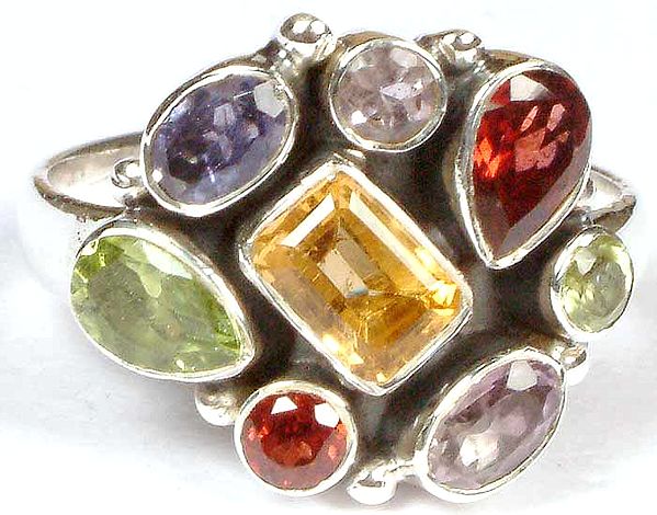 Faceted Gemstone Ring
