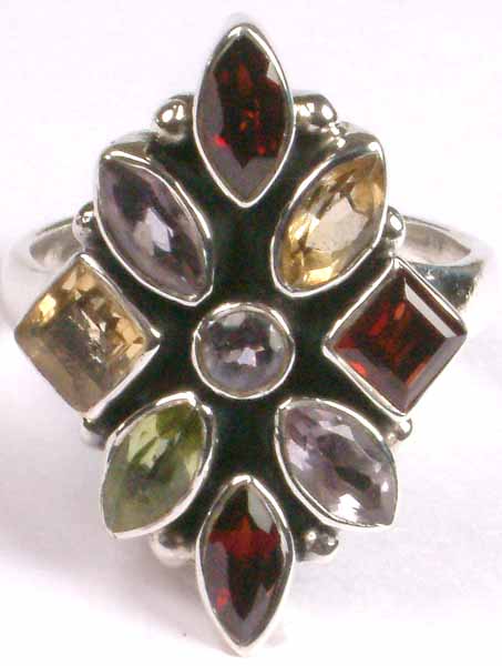 Faceted Gemstone Ring