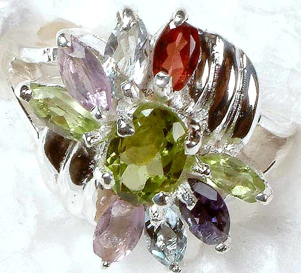 Faceted Gemstone Ring