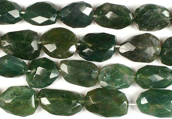 Faceted Green Agate Tumbles