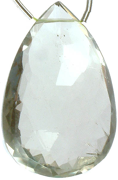 Faceted Green Amethyst Briolette (Price Per Piece)