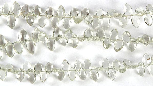 Faceted Green Amethyst Marquis