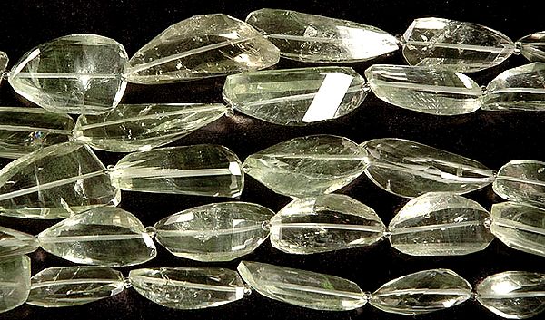 Faceted Green Amethyst Tumbles