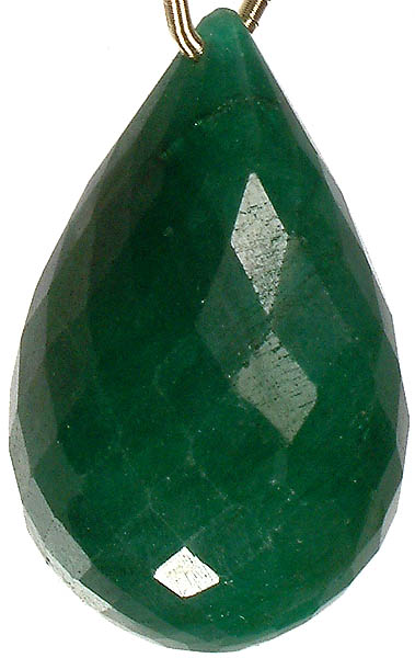 Faceted Green Onyx Drop (Price Per Piece)