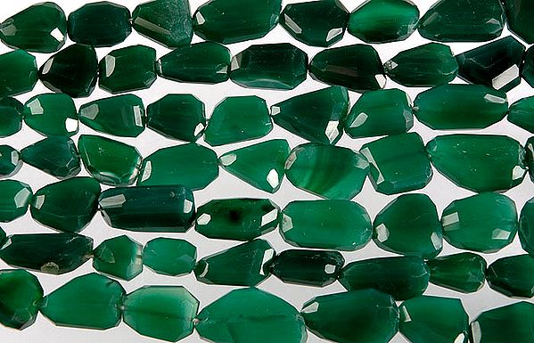 Faceted Green Onyx Tumbles