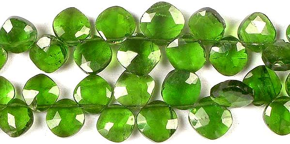 Faceted Green Tourmaline Cushions
