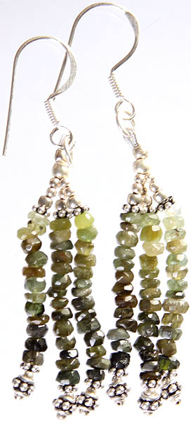 Faceted Green Tourmaline Earrings