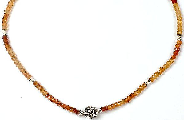 Faceted Hessonite Necklace