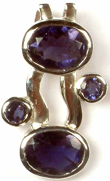 Faceted Iolite Pendant