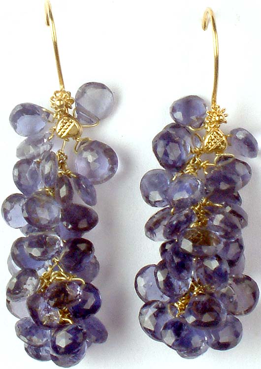 Faceted Iolite Spike Bunch