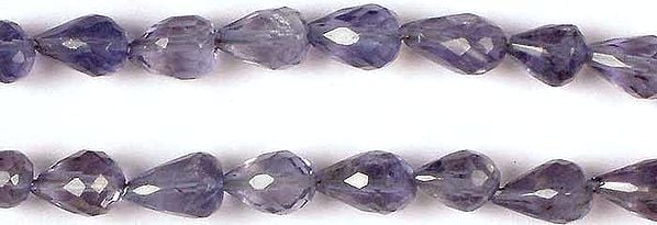 Faceted Iolite Straight Drilled Drops