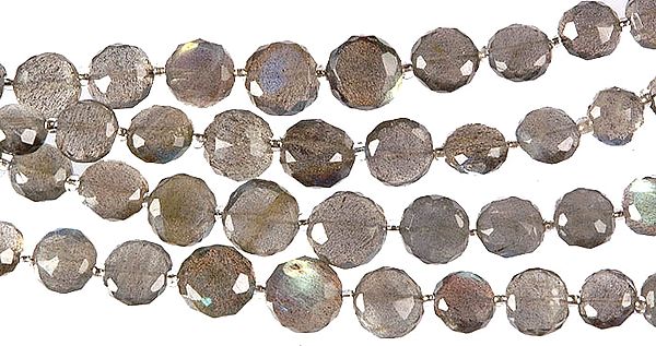 Faceted Labradorite Coins