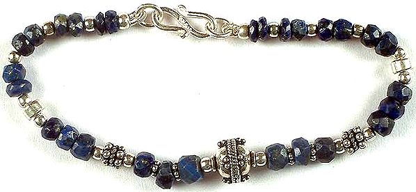 Faceted Lapis Lazuli Bracelet