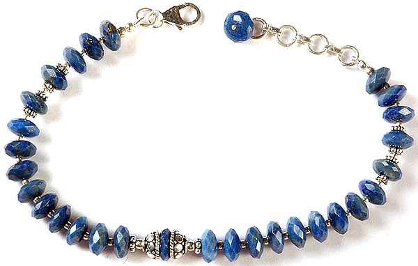 Faceted Lapis Lazuli Bracelet