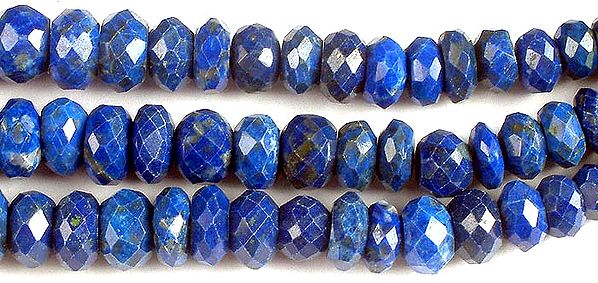 Faceted Lapis Lazuli Rondells