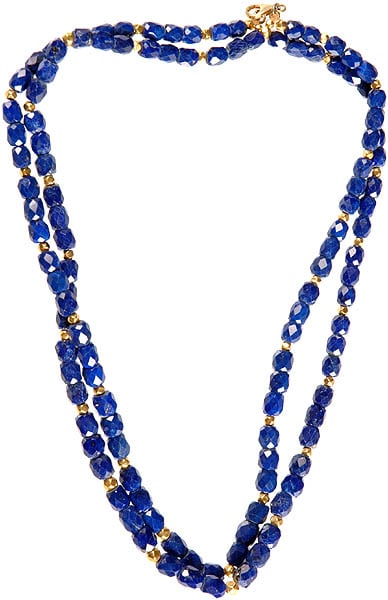 Faceted Lapis Lazuli Two Layer Necklace