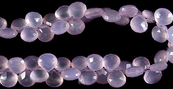 Faceted Light Purple Chalcedony Briolette