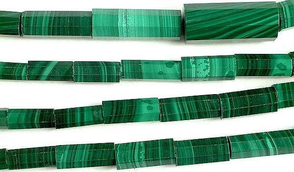 Faceted Malachite Tubes