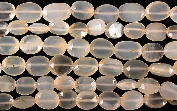 Faceted Gray Moonstone Ovals