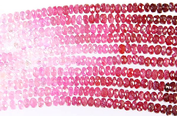 Faceted Multi Color Ruby Rondells