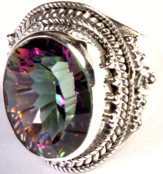 Faceted Mystic Topaz Ring