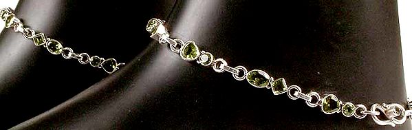Faceted Peridot Anklets