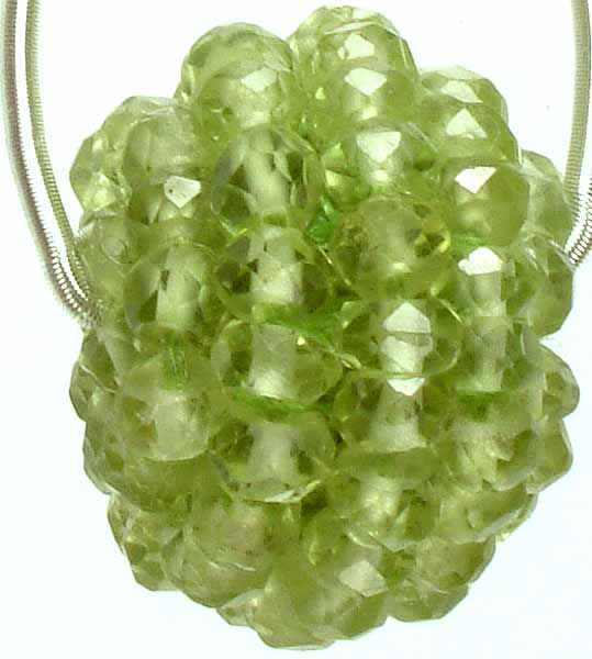 Faceted Peridot Beaded Necklace Center