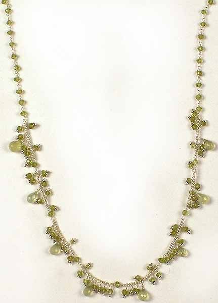 Faceted Peridot Beaded Necklace