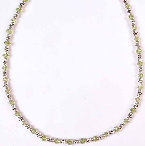 Faceted Peridot Beaded Necklace to Hang Your Pendants On