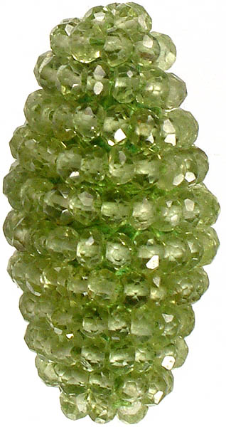 Faceted Peridot Bunch Drum (Price Per Piece)
