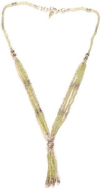 Faceted Peridot Bunch Necklace