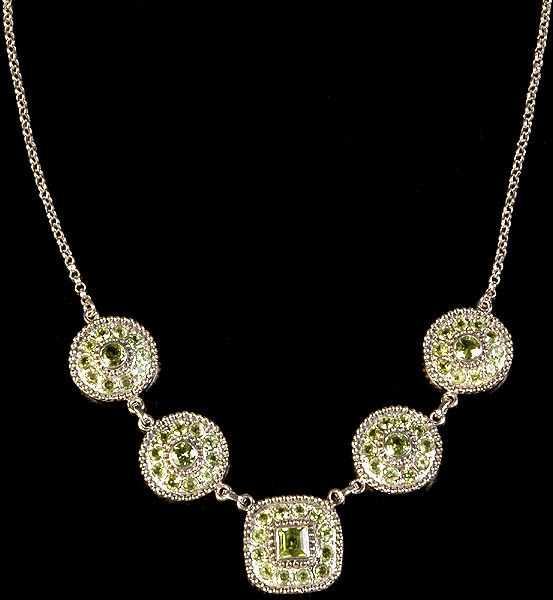 Faceted Peridot Chakra Necklace